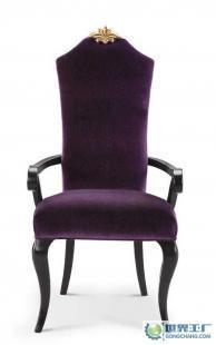 新古典酒店家具——FD130餐椅 噴黑色鋼琴漆與進(jìn)口面料的完美融合